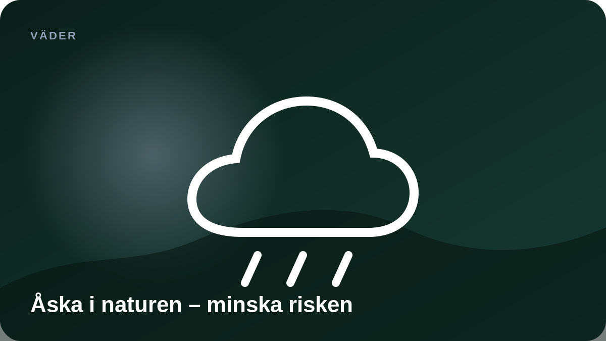 Illustration: Åska i naturen – minska risken
