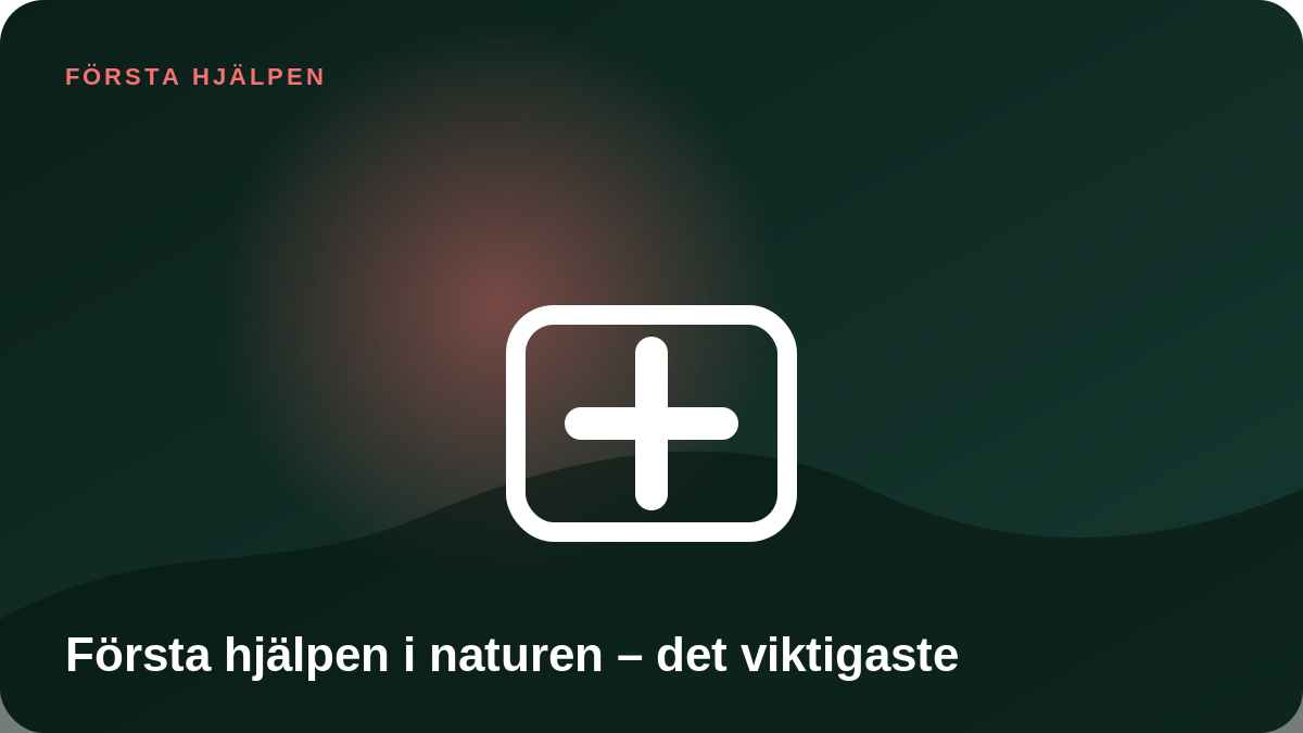 Illustration: Första hjälpen i naturen – det viktigaste