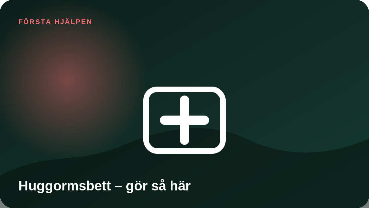 Illustration: Huggormsbett – gör så här