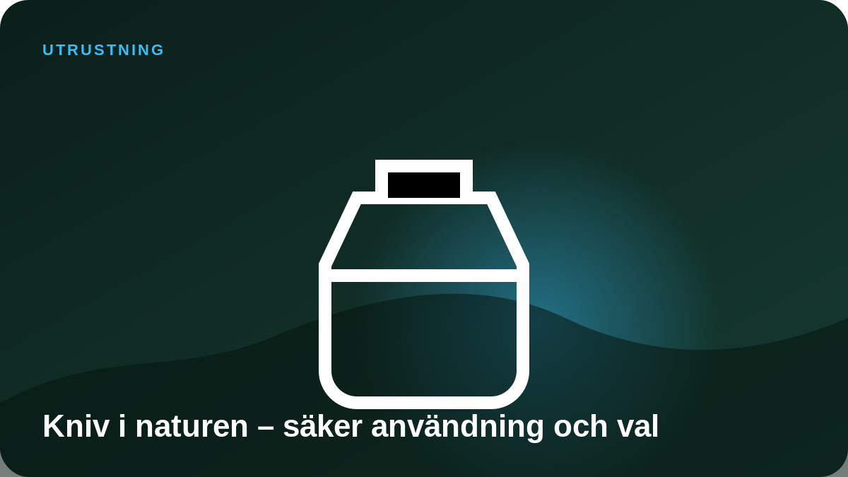 Illustration: Kniv i naturen – säker användning och val
