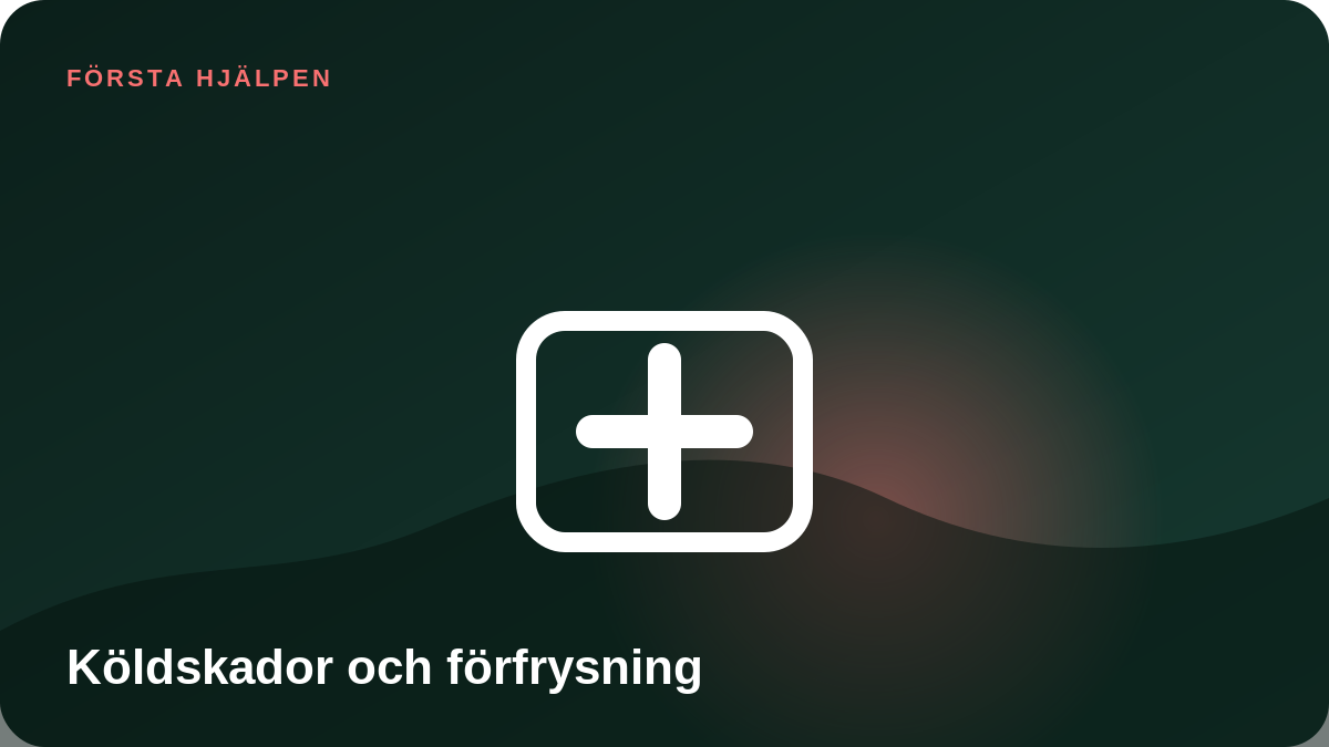 Illustration: Köldskador och förfrysning